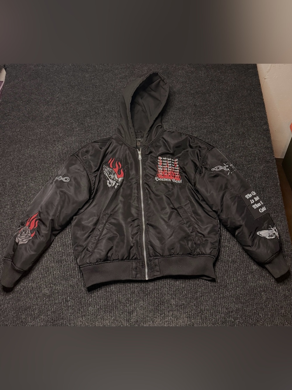 PacSun Heaven Sent Bomber Jacket Zip Up Size M